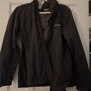 Columbia Black Mesh-Lined Hooded Jacket